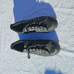 Adidas Men's size 12 Gray canvas, superstar shoes.